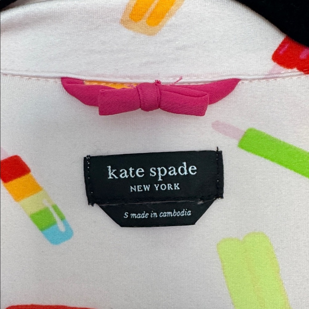 Kate Spade Pink Popsicle Print Pajama Top - Size S - Picture 5 of 7